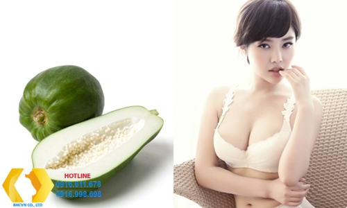 Cách làm nở ngực bằng đu đủ và áo lót